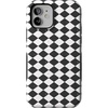 image:imageCasely iPhone 12 Mini Case  Harlequin Salem Diamond  Black and White  Bold Protective Design  MagSafe Compatible Design