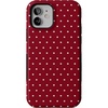 image:imageCasely iPhone 12 Mini Case  On the Dot  Maroon Polka Dot  Bold Protective Design  MagSafe Compatible Design