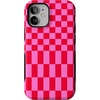 image:imageCasely iPhone 12 Mini Case  Vibe Check  Pink Checkerboard  Bold Protective Design  Compatible with MagSafe