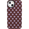 image:imageCasely iPhone 13 Case  Spotted in SoHo  Burgundy Polka Dot  Bold Protective Design  Compatible with MagSafe