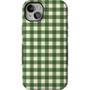 image:imageCasely iPhone 13 Mini Case  Checked Twice  Green Plaid  Bold Protective Design  MagSafe Compatible Design