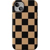 image:imageCasely iPhone 13 Mini Case  Fit Check  Black amp Brown Checkerboard  Bold Protective Design  MagSafe Compatible Design