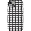 image:imageCasely iPhone 13 Mini Case  Harlequin Salem Diamond  Black and White  Bold Protective Design  MagSafe Compatible Design