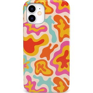 image:imageCasely iPhone 11 Case  Fit Check  Neutral Checkerboard  Classic Ultra Slim DesignTropical Color Splash  Abstract Retro