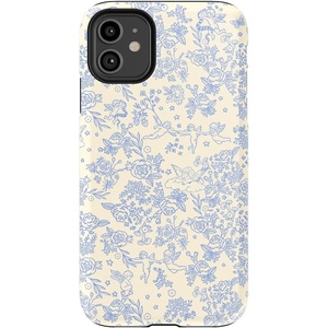 image:imageCasely iPhone 11 Case  Hanging Around  Potted Plants Floral  Essential Slim DualLayer Protective DesignCupids Canvas  Periwinkle Floral
