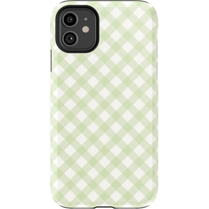 image:imageCasely iPhone 11 Case  Hanging Around  Potted Plants Floral  Essential Slim DualLayer Protective DesignMint Lattice  Sunday Best