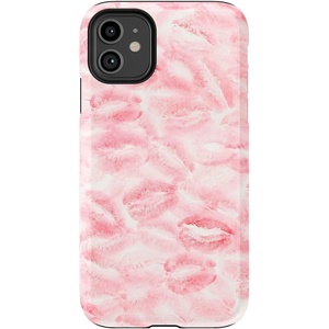 image:imageCasely iPhone 11 Case  Hanging Around  Potted Plants Floral  Essential Slim DualLayer Protective DesignSealed with a Kiss  Pink Lipstick