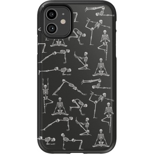 image:imageCasely iPhone 11 Case  Harlequin Midnight Diamond  Black and Purple  Essential Slim DualLayer Protective DesignCorpse Pose  Skeleton Yoga