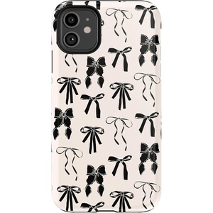 image:imageCasely iPhone 11 Case  Harlequin Midnight Diamond  Black and Purple  Essential Slim DualLayer Protective DesignGoth Girlie  Black Bows