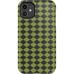 image:imageCasely iPhone 11 Case  Harlequin Midnight Diamond  Black and Purple  Essential Slim DualLayer Protective DesignHarlequin Wicked Diamond  Black and Green