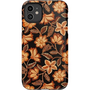 image:imageCasely iPhone 11 Case  Harlequin Midnight Diamond  Black and Purple  Essential Slim DualLayer Protective DesignMaple Flowers  Floral Foliage