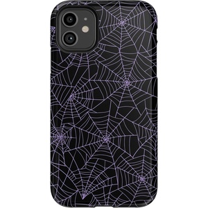 image:imageCasely iPhone 11 Case  Harlequin Midnight Diamond  Black and Purple  Essential Slim DualLayer Protective DesignMidnight Web  Spider Web