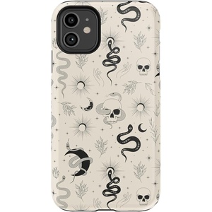 image:imageCasely iPhone 11 Case  Harlequin Midnight Diamond  Black and Purple  Essential Slim DualLayer Protective DesignNo Further Explanation  Snakes  Skulls