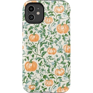 image:imageCasely iPhone 11 Case  Harlequin Midnight Diamond  Black and Purple  Essential Slim DualLayer Protective DesignPumpkin Patch  Green Vines