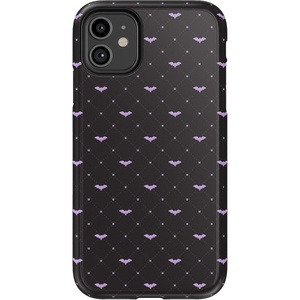 image:imageCasely iPhone 11 Case  Harlequin Midnight Diamond  Black and Purple  Essential Slim DualLayer Protective DesignSuch a Battie  Purple Bats