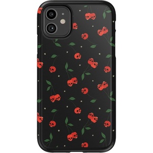 image:imageCasely iPhone 11 Case  Harlequin Midnight Diamond  Black and Purple  Essential Slim DualLayer Protective DesignSweet Revenge  Cherry Skulls