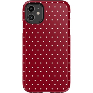image:imageCasely iPhone 11 Case  You Cant Catch Me  Gingerbread Man  Essential Slim DualLayer Protective DesignOn the Dot  Maroon Polka Dot
