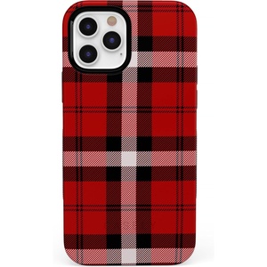image:imageCasely iPhone 11 Pro Case  Totally Groovy  Teal Rainbow Stripes Color Block  Bold Protective DesignAs if  Red Plaid