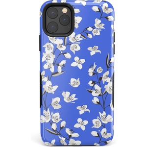 image:imageCasely iPhone 11 Pro Case  Totally Groovy  Teal Rainbow Stripes Color Block  Bold Protective DesignBlue Cherry Blossom Floral