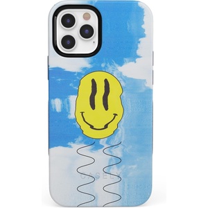image:imageCasely iPhone 11 Pro Case  Totally Groovy  Teal Rainbow Stripes Color Block  Bold Protective DesignOn Cloud Nine  Glitch Smiley Face