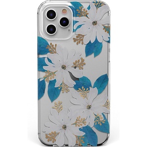 image:imageCasely iPhone 11 Pro Max Case  Forget Me Not  Blue and Gold Clear Floral  Classic Ultra Slim Design