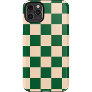 image:imageCasely iPhone 11 Pro Max Case  Houndstooth  High Contrast Design  Essential Slim DualLayer Protective DesignFit Check  Green Checkerboard