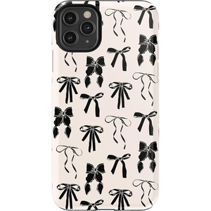 image:imageCasely iPhone 11 Pro Max Case  Houndstooth  High Contrast Design  Essential Slim DualLayer Protective DesignGoth Girlie  Black Bows