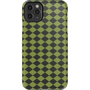 image:imageCasely iPhone 11 Pro Max Case  Houndstooth  High Contrast Design  Essential Slim DualLayer Protective DesignHarlequin Wicked Diamond  Black and Green
