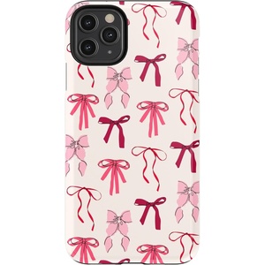 image:imageCasely iPhone 11 Pro Max Case  Houndstooth  High Contrast Design  Essential Slim DualLayer Protective DesignLover Girlie  Pink Bows