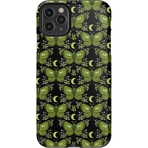 image:imageCasely iPhone 11 Pro Max Case  Houndstooth  High Contrast Design  Essential Slim DualLayer Protective DesignMystic Moths  Green Twilight