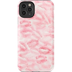image:imageCasely iPhone 11 Pro Max Case  Houndstooth  High Contrast Design  Essential Slim DualLayer Protective DesignSealed with a Kiss  Pink Lipstick