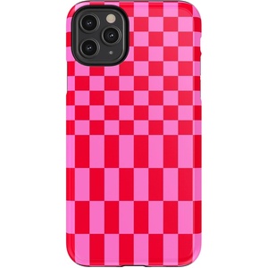 image:imageCasely iPhone 11 Pro Max Case  Houndstooth  High Contrast Design  Essential Slim DualLayer Protective DesignVibe Check  Pink Checkerboard