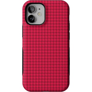 image:imageCasely iPhone 12 Mini Case  Best Dressed  Red Houndstooth  Compatible with MagSafe  Bold Protective Design