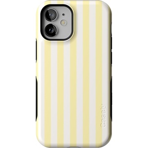 image:imageCasely iPhone 12 Mini Case  Butter Yellow Stripes  Sunday Best  Bold Protective Design  Compatible with MagSafe