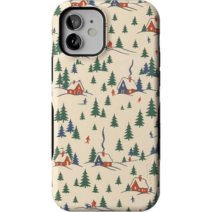 image:imageCasely iPhone 12 Mini Case  Chalet All Day  Winter Village  Bold Protective Design  MagSafe Compatible Design