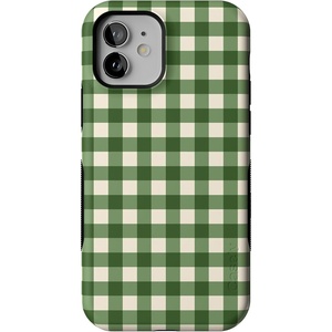 image:imageCasely iPhone 12 Mini Case  Checked Twice  Green Plaid  Bold Protective Design  MagSafe Compatible Design