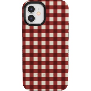image:imageCasely iPhone 12 Mini Case  Checked Twice  Red Plaid  Bold Protective Design  MagSafe Compatible Design
