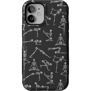 image:imageCasely iPhone 12 Mini Case  Corpse Pose  Skeleton Yoga  Bold Protective Design  Compatible with MagSafe