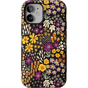 image:imageCasely iPhone 12 Mini Case  Falling for You  Plum Floral  Bold Protective Design  Compatible with MagSafe