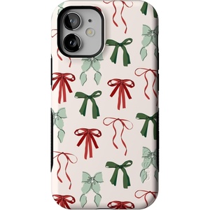 image:imageCasely iPhone 12 Mini Case  Festive Girlie  Holiday Bows  Bold Protective Design  MagSafe Compatible Design