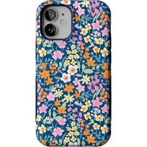 image:imageCasely iPhone 12 Mini Case  Full Bloom  Navy Floral  Bold Protective Design  Compatible with MagSafe