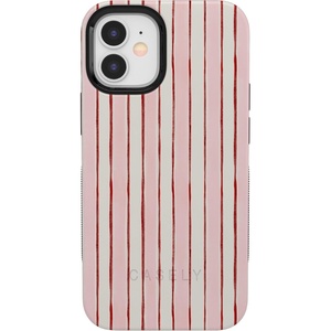 image:imageCasely iPhone 12 Mini Case  Pretty in Pastel  Blush Stripes  Bold Protective Design  MagSafe Compatible Design
