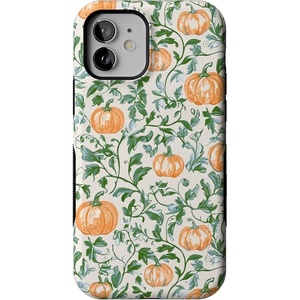 image:imageCasely iPhone 12 Mini Case  Pumpkin Patch  Green Vines  Bold Protective Design  MagSafe Compatible Design