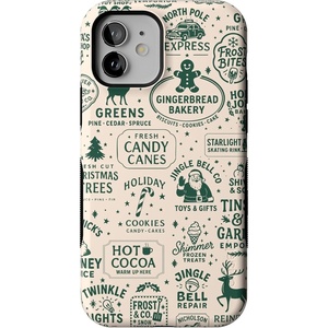 image:imageCasely iPhone 12 Mini Case  Santas Stamps  Holiday Market  Bold Protective Design  MagSafe Compatible Design