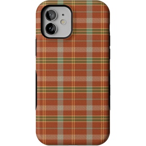 image:imageCasely iPhone 12 Mini Case  Spiced Chai  Fall Plaid  Bold Protective Design  MagSafe Compatible Design