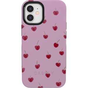 image:imageCasely iPhone 12 Mini Case  Very Cherry  Painted Cherries  Bold Protective Design  MagSafe Compatible Design