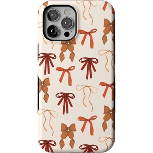 image:imageCasely iPhone 12 Pro Max Case  Fall Girlie  Pumpkin Spice Bows  Bold Protective Design  MagSafe Compatible Design