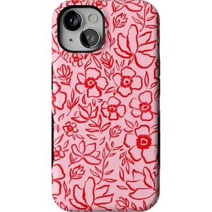 image:imageCasely iPhone 13 Case  Blush Garden  Floral Doodle  Bold Protective Design  Compatible with MagSafe