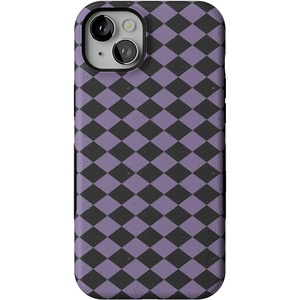 image:imageCasely iPhone 13 Case  Harlequin Midnight Diamond  Black and Purple  Bold Protective Design  MagSafe Compatible Design