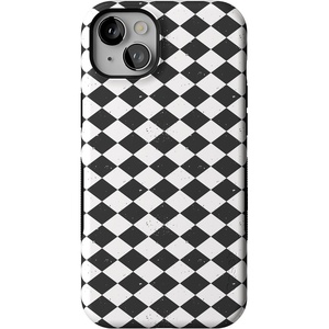 image:imageCasely iPhone 13 Case  Harlequin Salem Diamond  Black and White  Bold Protective Design  MagSafe Compatible Design